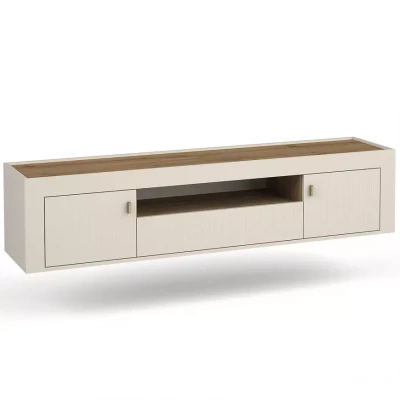 Televizní stolek AUROVA - kašmír / dub whiskey