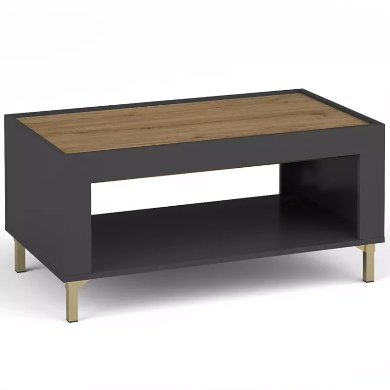 Konferenční stolek AUROVA - černý / dub whiskey