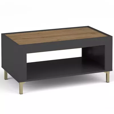 Konferenční stolek AUROVA - černý / dub whiskey