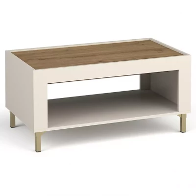 Konferenční stolek AUROVA - kašmír / dub whiskey