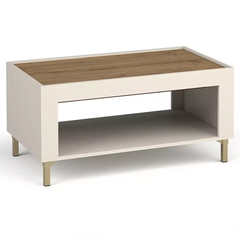 Konferenční stolek AUROVA - kašmír / dub whiskey