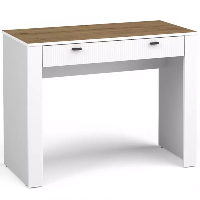 Toaletní stolek AUROVA - bílý / dub whiskey