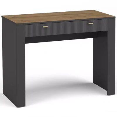 Toaletní stolek AUROVA - černý / dub whiskey