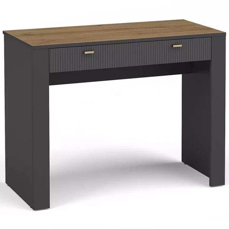 Toaletní stolek AUROVA - černý / dub whiskey