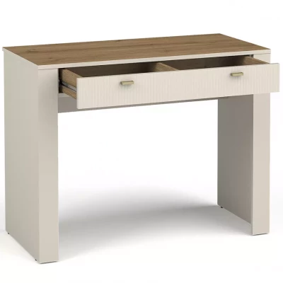 Toaletní stolek AUROVA - kašmír / dub whiskey