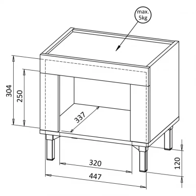 Noční stolek AUROVA - bílý / dub whiskey