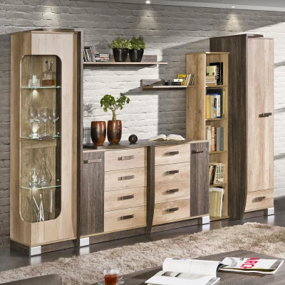 Kombinovaná komoda BENSON - dub canyon / arusha, levá