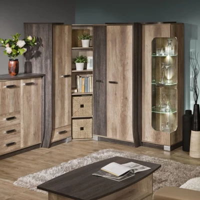 Šatní skříň 80 cm BENSON - dub canyon / arusha, levá