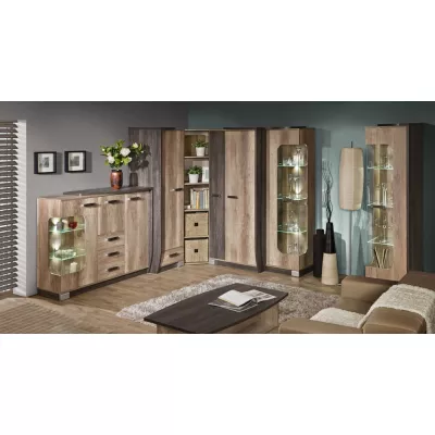 Šatní skříň 80 cm BENSON - dub canyon / arusha, levá