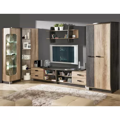 Šatní skříň 80 cm BENSON - dub canyon / arusha, pravá