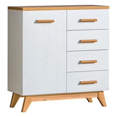 Kombinovaná komoda BUTNER - borovice andersen / dub nash