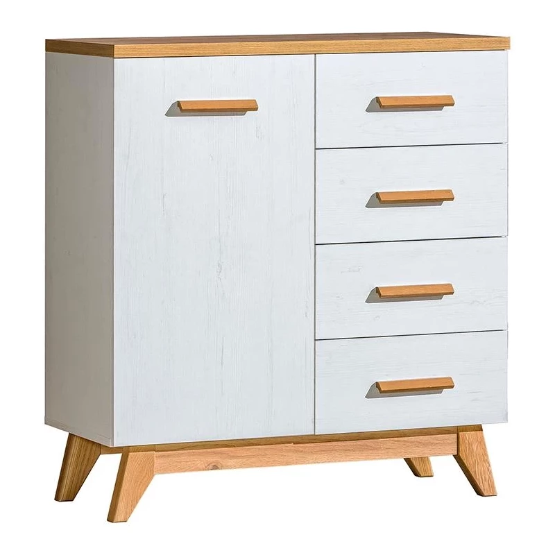 Kombinovaná komoda BUTNER - borovice andersen / dub nash