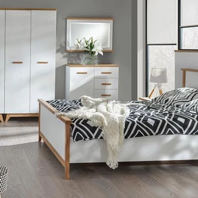 Kombinovaná komoda BUTNER - borovice andersen / dub nash