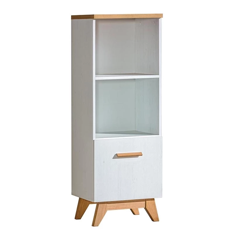 Regál s dvířky BUTNER - borovice andersen / dub nash