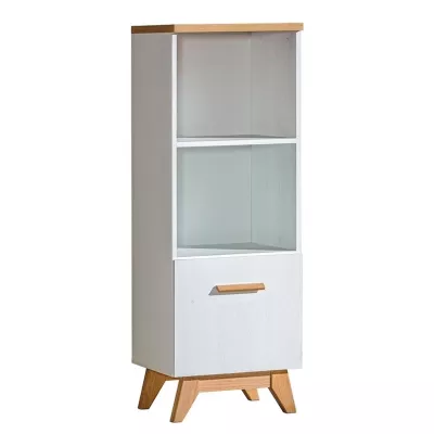 Regál s dvířky BUTNER - borovice andersen / dub nash