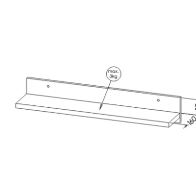 Polička na zeď BUTNER - borovice andersen / dub nash