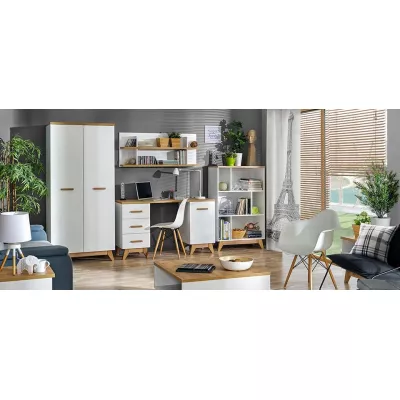 Šatní skříň 85 cm BUTNER - borovice andersen / dub nash