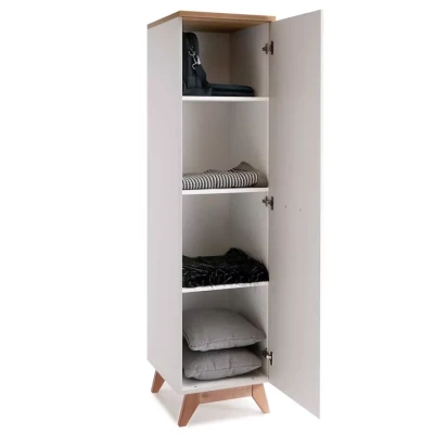 Policová šatní skříň 45 cm BUTNER - borovice andersen / dub nash