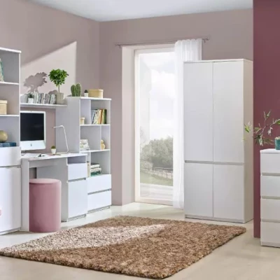 Šatní skříň 80 cm CARYM - bílá