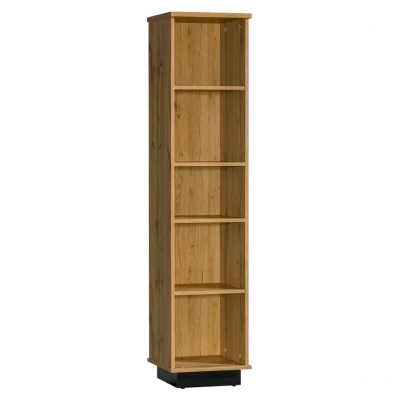 Úzká knihovna CATAWBA - dub wotan / černá