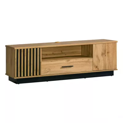 Televizní stolek CATAWBA - dub wotan / černý