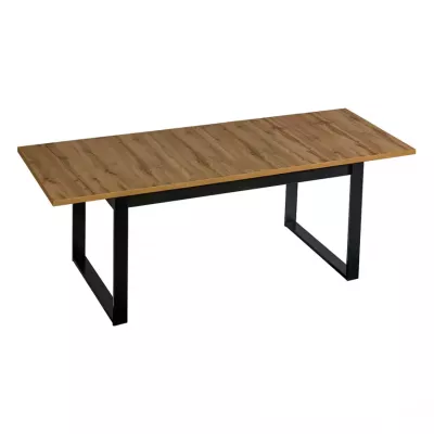 Rozkládací jídelní stůl 160(240)x90 CATAWBA - dub wotan / černý