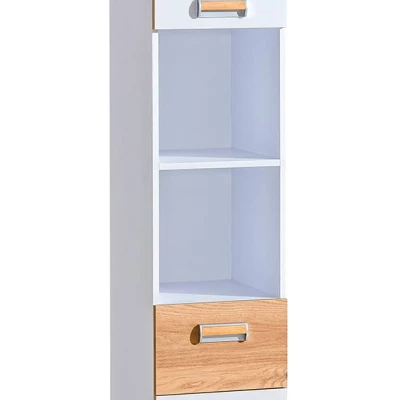 Vysoký regál CEDAR - dub nash / bílý