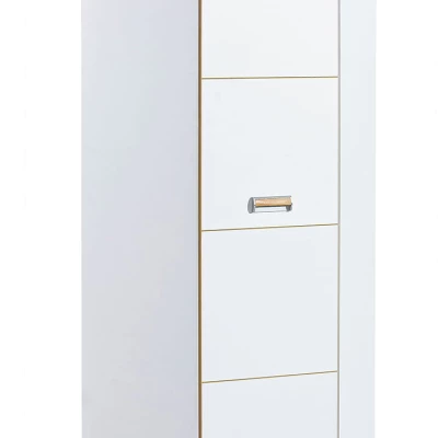 Rohová šatní skříň 71 cm CEDAR - dub nash / bílá