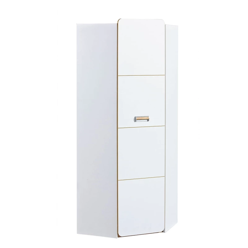 Rohová šatní skříň 71 cm CEDAR - dub nash / bílá