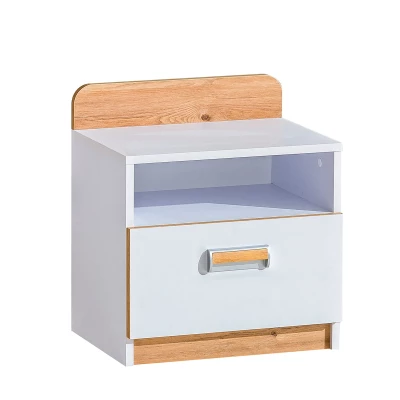 Noční stolek CEDAR - dub nash / bílý