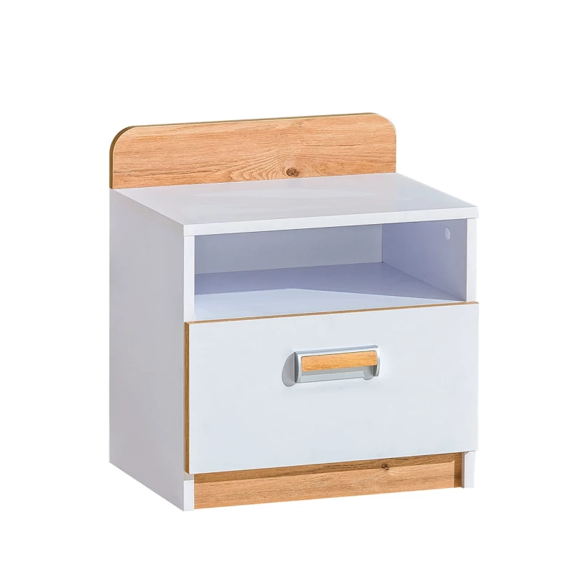 Noční stolek CEDAR - dub nash / bílý