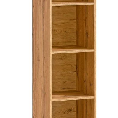 Úzká knihovna CONOVER - dub wotan / černá