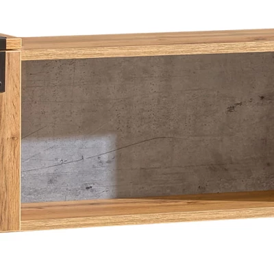 Závěsná police CONOVER - dub wotan / beton