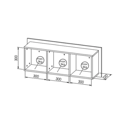 Závěsná police DOBSON - dub riviera / antracit