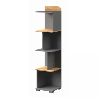 Úzký policový regál EDENTON - dub nash / grafit