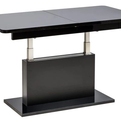 Rozkládací konferenční stolek LELAND - lesklý černý