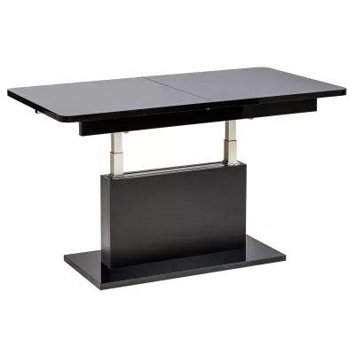 Rozkládací konferenční stolek LELAND - lesklý černý