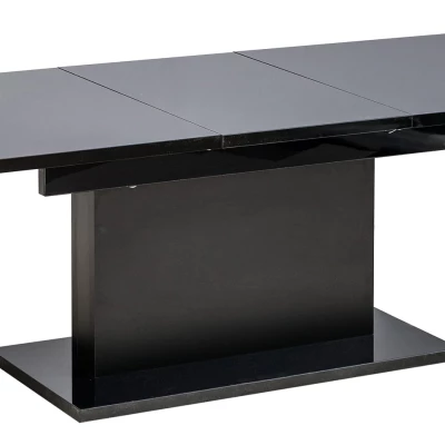 Rozkládací konferenční stolek LELAND - lesklý černý