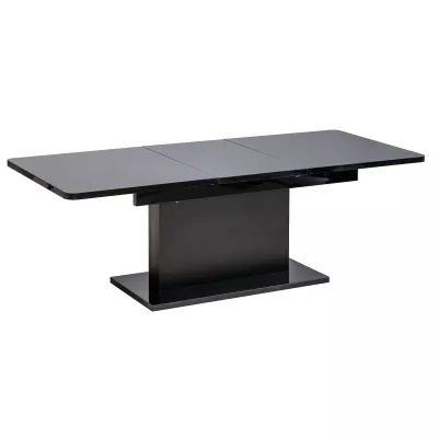 Rozkládací konferenční stolek LELAND - lesklý černý