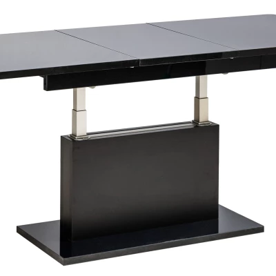 Rozkládací konferenční stolek LELAND - lesklý černý