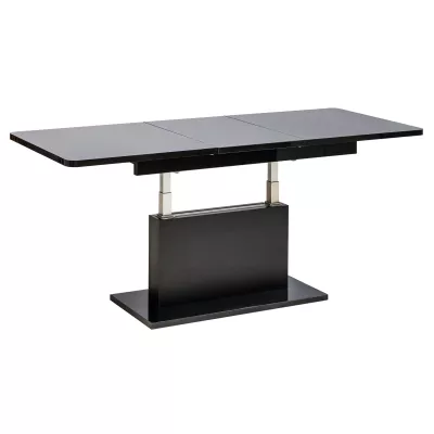 Rozkládací konferenční stolek LELAND - lesklý černý