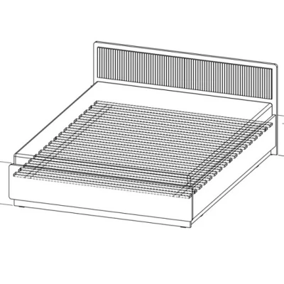 Manželská postel 160x200 ASHEBORO - ořech / san sebastian / černá