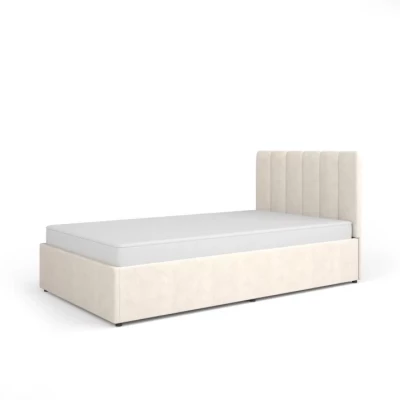 Jednolůžková čalouněná postel 120x200 AUROVA - béžová