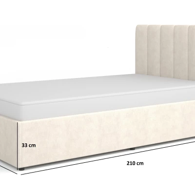 Jednolůžková čalouněná postel 120x200 AUROVA - béžová
