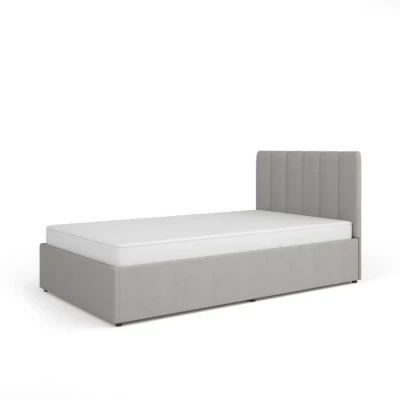 Jednolůžková čalouněná postel 120x200 AUROVA - šedá