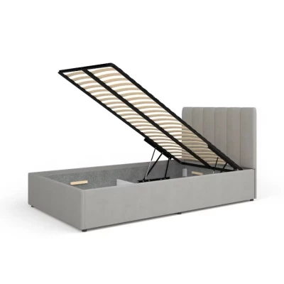 Jednolůžková čalouněná postel 120x200 AUROVA - šedá