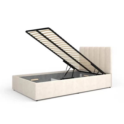 Manželská čalouněná postel 140x200 AUROVA - béžová