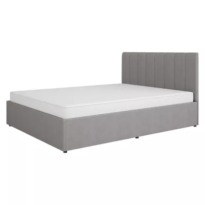 Manželská čalouněná postel 140x200 AUROVA - šedá
