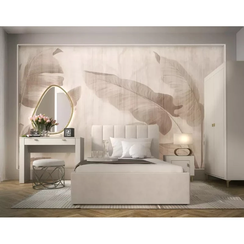 Manželská čalouněná postel 160x200 AUROVA - béžová