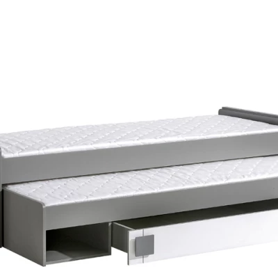 Jednolůžková postel s přistýlkou 80x200 BURGAW - bílá / antracit